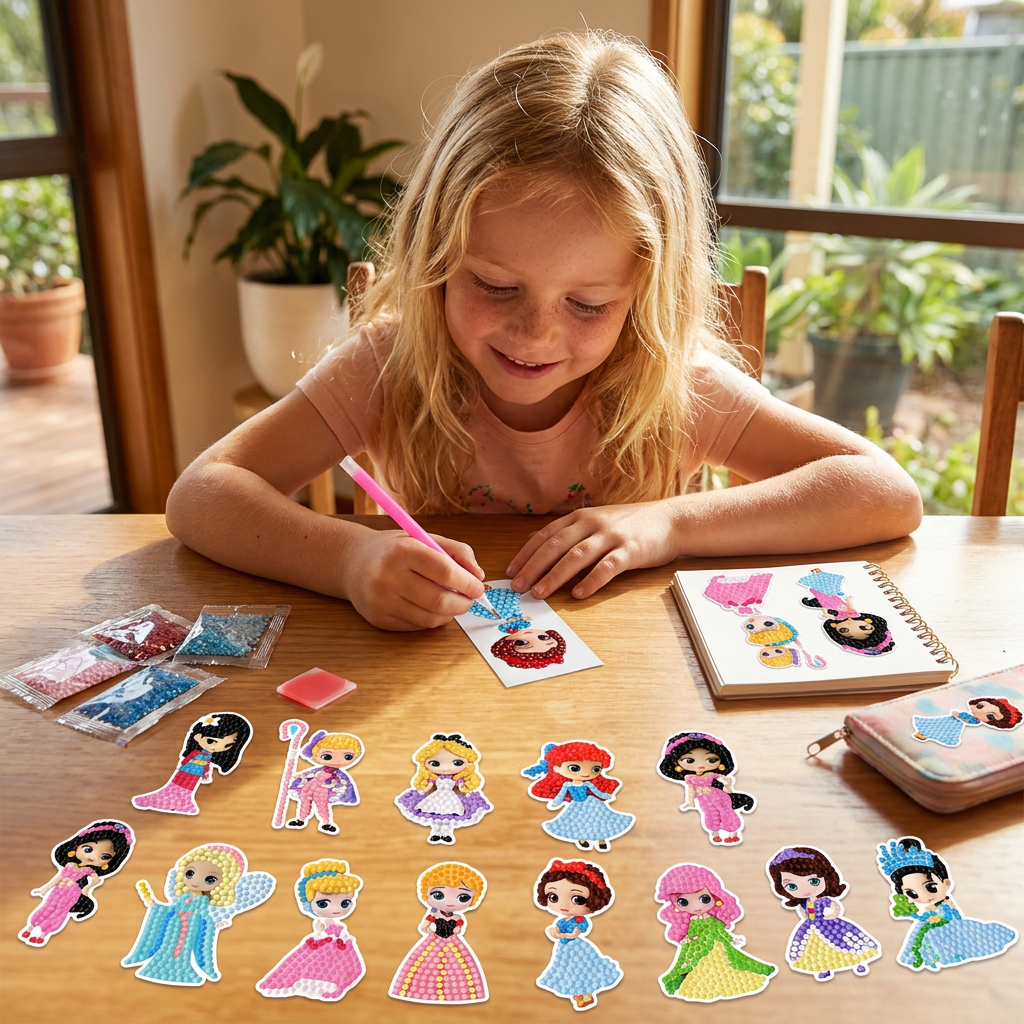 DIY Diamond Art Sticker Craft Kit for Kids