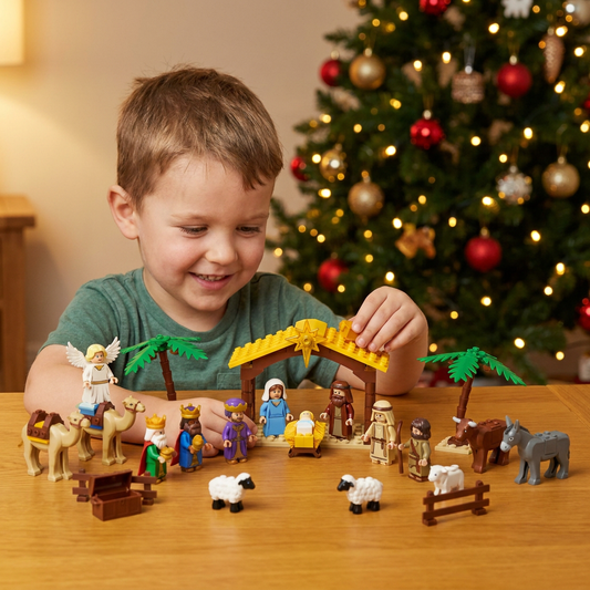 Christmas Nativity Building Blocks Advent Calendar for Kids