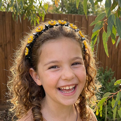 Cute Hair Clips & Bands for Girls with Flower, Strawberry & Rainbow Charms