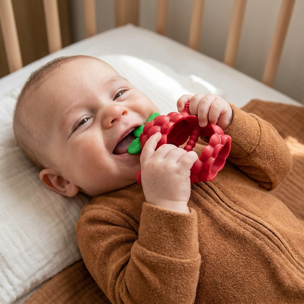 Easy-Grip Multi-Textured Silicone Baby Teether (3+ Months)