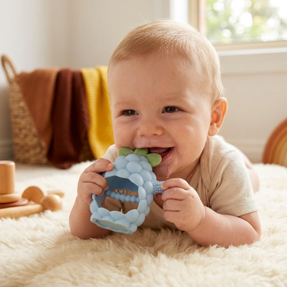Easy-Grip Multi-Textured Silicone Baby Teether (3+ Months)