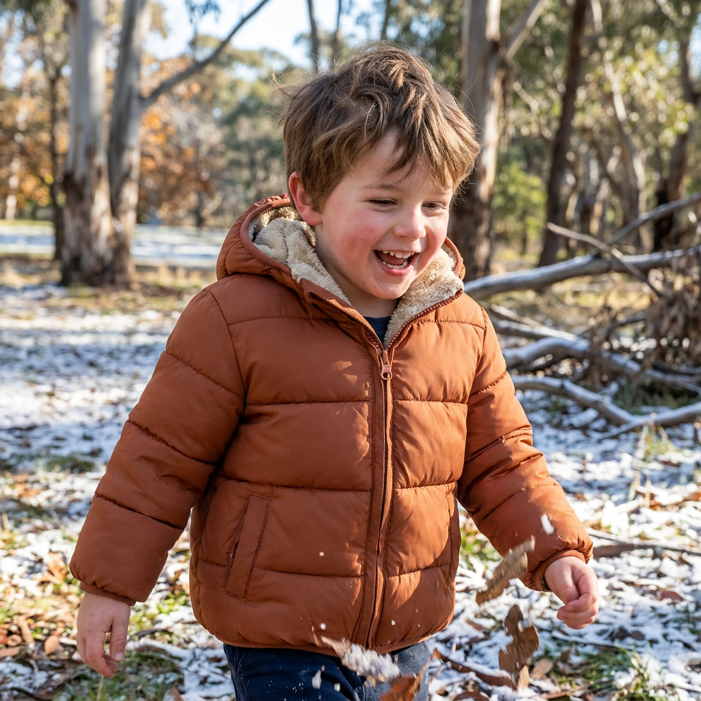 Fleece-Lined Baby & Toddler Puffer Jacket