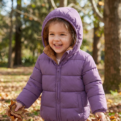 Fleece-Lined Baby & Toddler Puffer Jacket