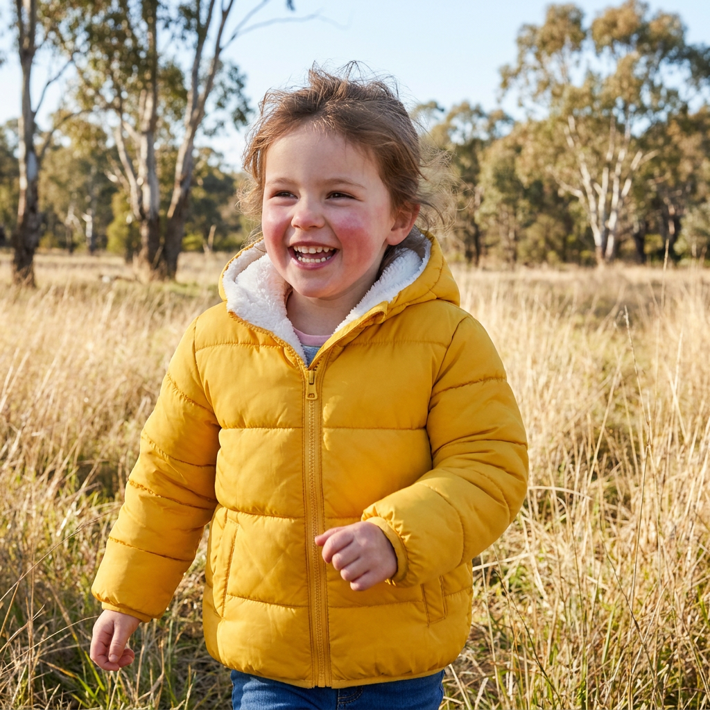 Fleece-Lined Baby & Toddler Puffer Jacket