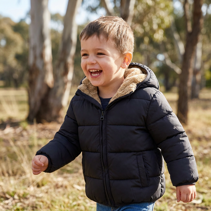 Fleece-Lined Baby & Toddler Puffer Jacket