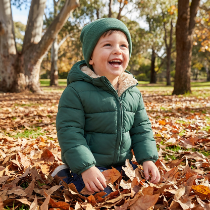 Fleece-Lined Baby & Toddler Puffer Jacket