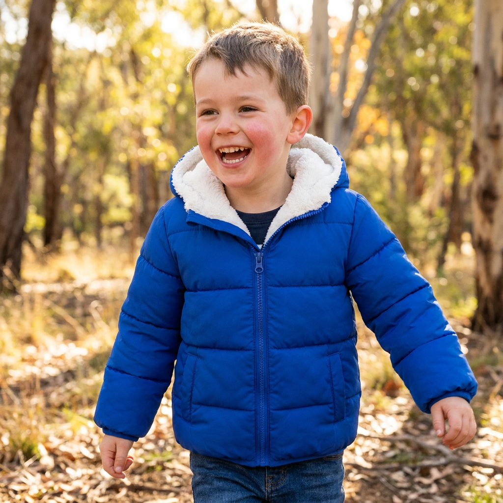 Fleece-Lined Baby & Toddler Puffer Jacket