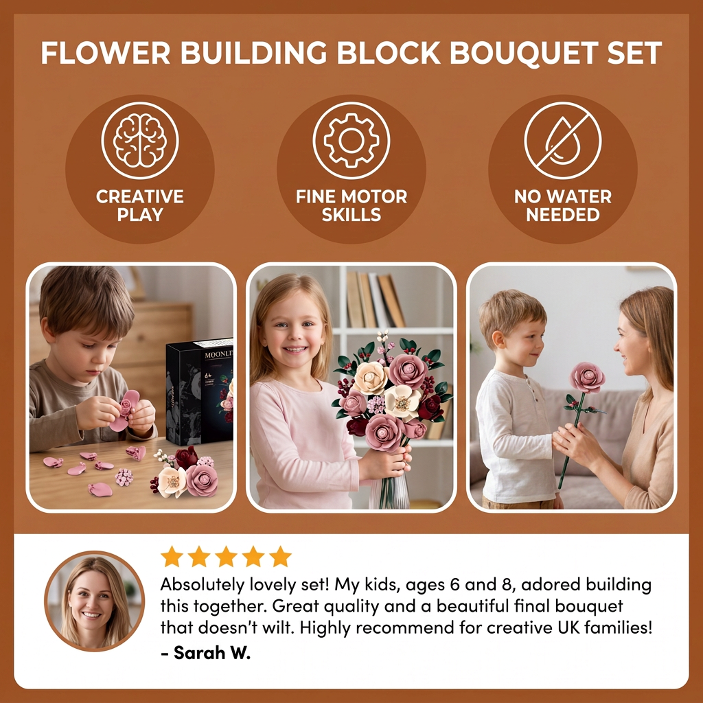 Flower Building Block Bouquet Set