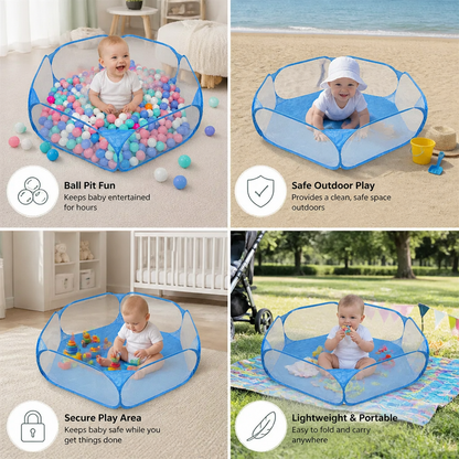 Portable Pop-Up Baby Playpen Tent for Toddlers
