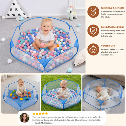 Portable Pop-Up Baby Playpen Tent for Toddlers