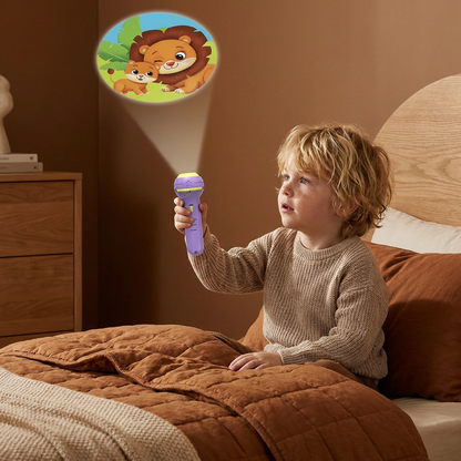 Kids Projection Flashlight Toy – Bedtime Story Projector for Learning & Fun