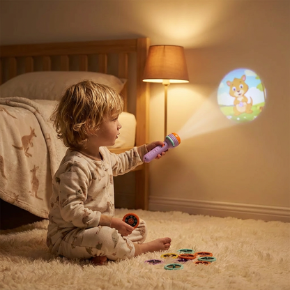 Kids Projection Flashlight Toy – Bedtime Story Projector for Learning & Fun