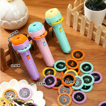 Kids Projection Flashlight Toy – Bedtime Story Projector for Learning & Fun