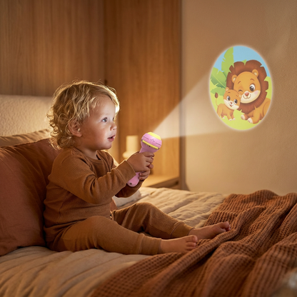 Kids Projection Flashlight Toy – Bedtime Story Projector for Learning & Fun
