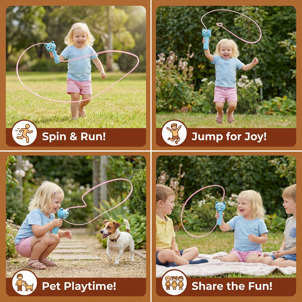 Cat-Themed Lasso Toy for Kids – Spinning Rope Launcher Fun
