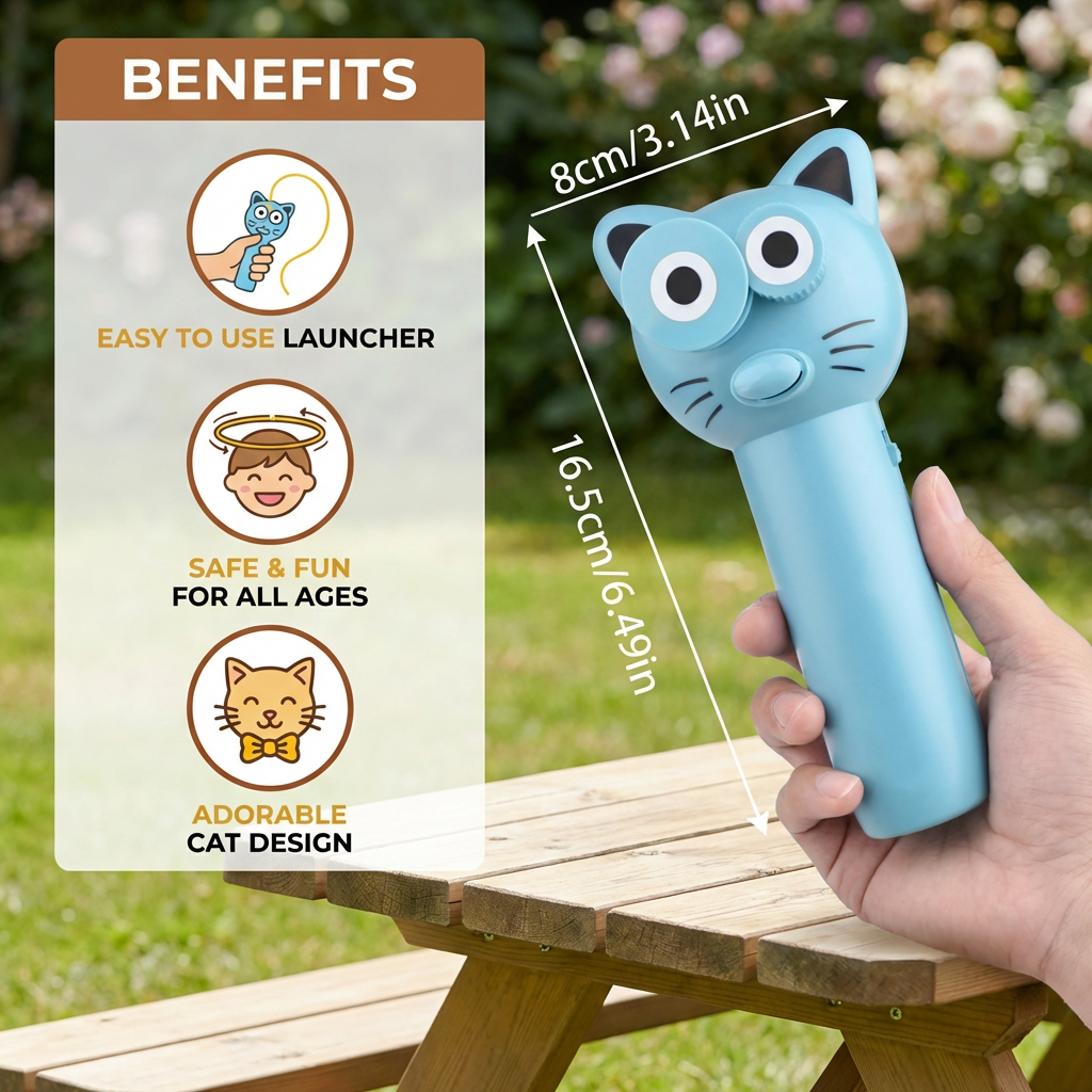 Cat-Themed Lasso Toy for Kids – Spinning Rope Launcher Fun