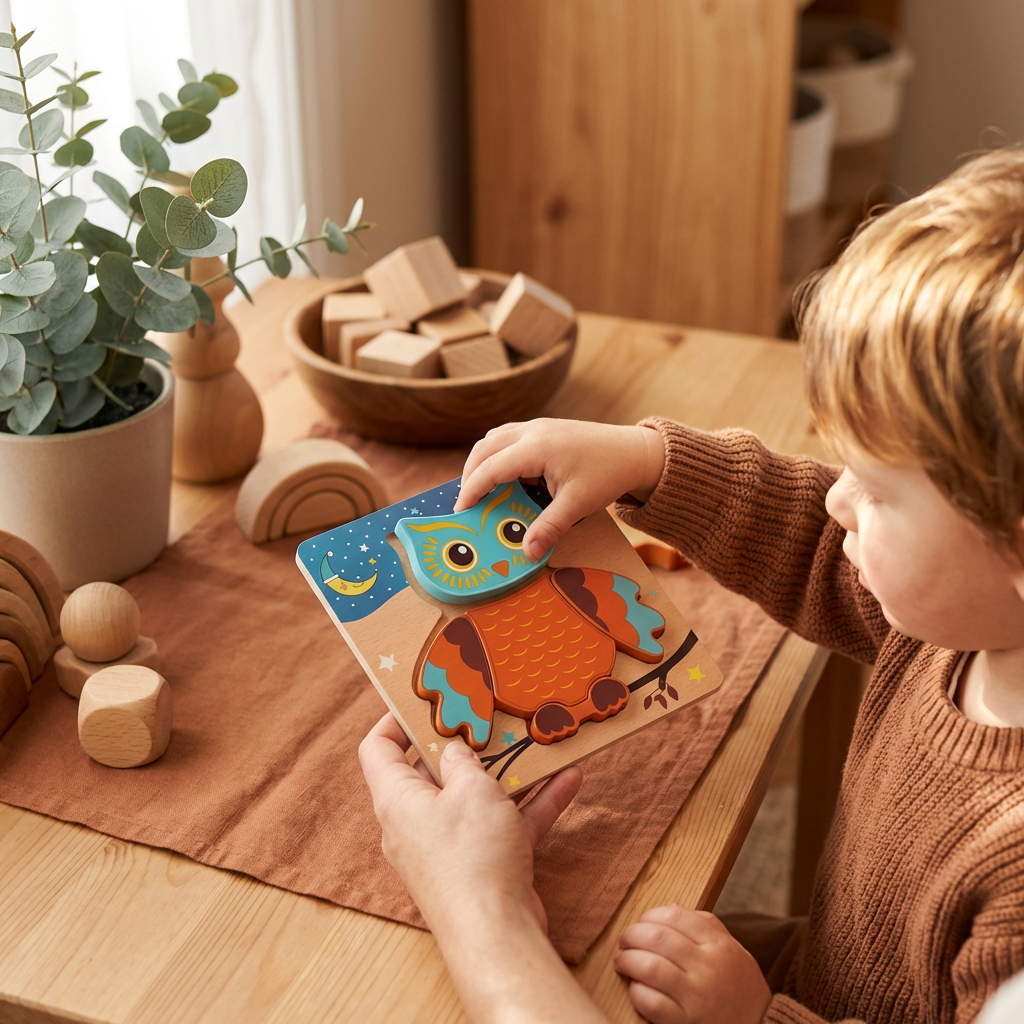 3D Wooden Puzzle for Kids – Educational Animal Learning Toy for Toddlers