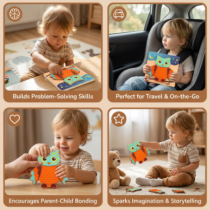 3D Wooden Puzzle for Kids – Educational Animal Learning Toy for Toddlers