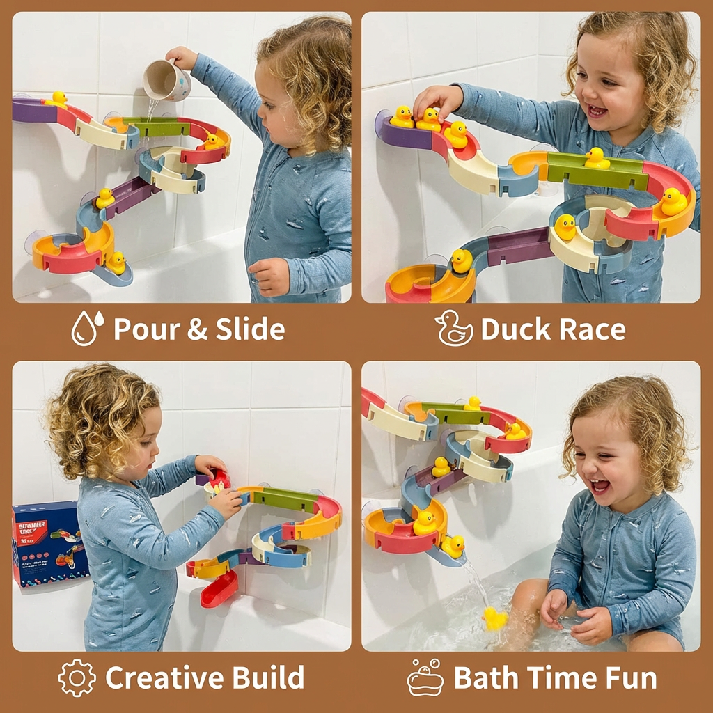 Sliding Ducks -  Kids Bathing Toy