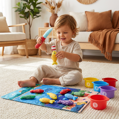 Montessori Plush Fishing Bond Toy