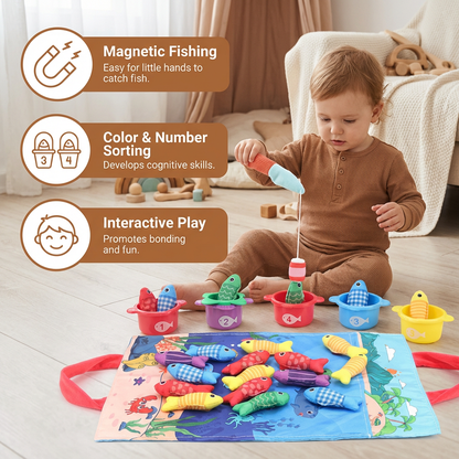 Montessori Plush Fishing Bond Toy