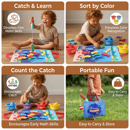 Montessori Plush Fishing Bond Toy