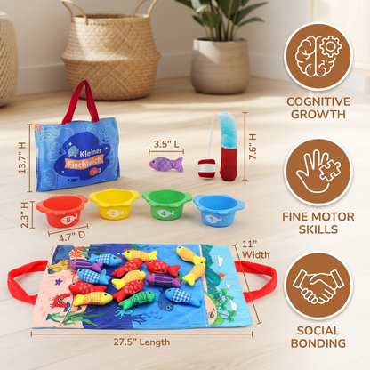 Montessori Plush Fishing Bond Toy