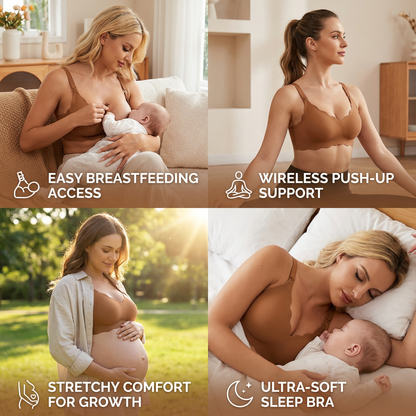 Seamless Nursing & Maternity Bra – Wireless, Supportive and Comfortable with Push-Up Effect