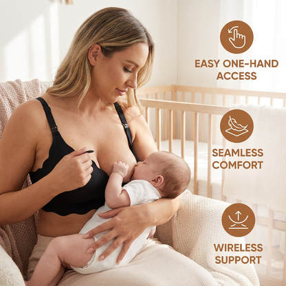 Seamless Nursing & Maternity Bra – Wireless, Supportive and Comfortable with Push-Up Effect