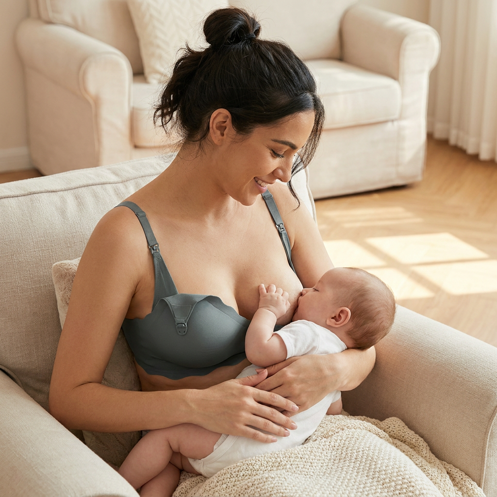 Seamless Nursing & Maternity Bra – Wireless, Supportive and Comfortable with Push-Up Effect