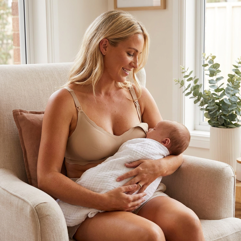 Seamless Nursing & Maternity Bra – Wireless, Supportive and Comfortable with Push-Up Effect