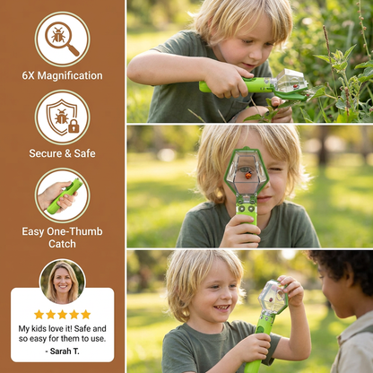 Kids Bug Catcher with 6X Magnifier – Insect Observation Tool for Outdoor Exploration