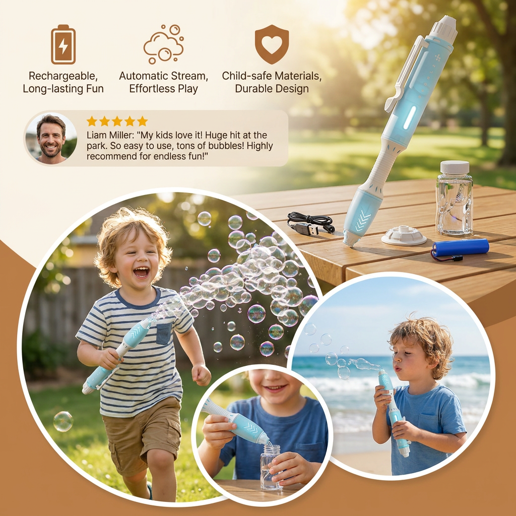Magic Bubble Blaster Pen – Automatic Bubble Wand for Kids