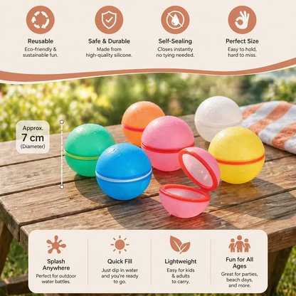 Reusable Water Balloons – Self-Sealing & Silicone