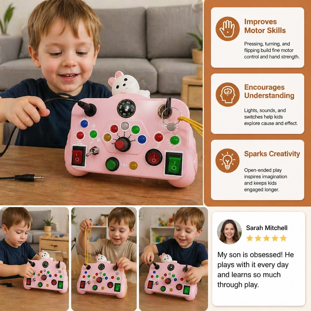 Montessori Activity Toy for Kids – Educational Game to Support Motor Skills, Understanding & Creativity