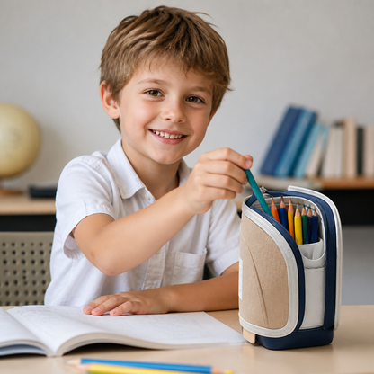 2-in-1 Pop-Up Pencil Case with Pen Holder – Space-Saving Desk Organizer