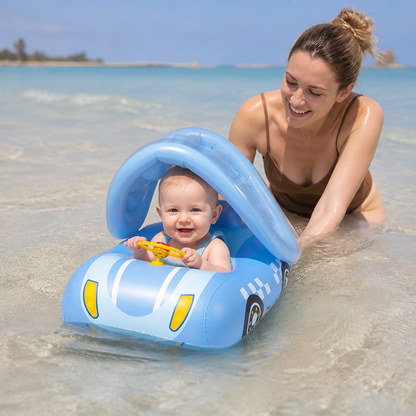 Inflatable Baby Pool Float Car with Sunshade