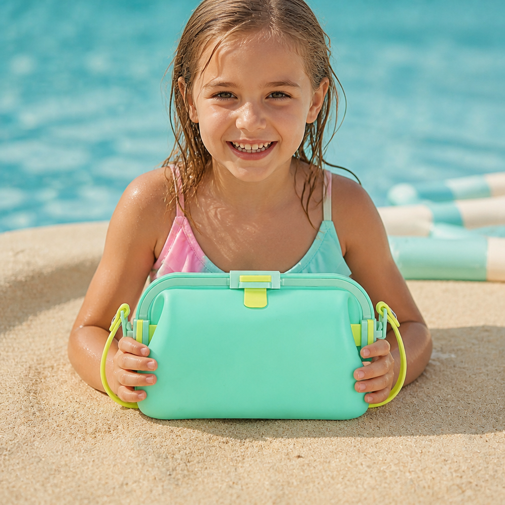 Waterproof Silicone Storage Bag with Shoulder Strap