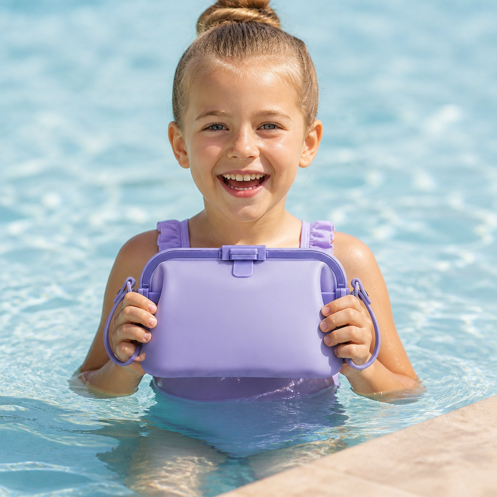 Waterproof Silicone Storage Bag with Shoulder Strap