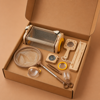Kids Nature Explorer Kit with Bug Catcher Net Magnifier and Compass