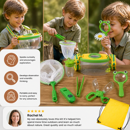 Kids Outdoor Bug Observation Explorer Kit with Accessories