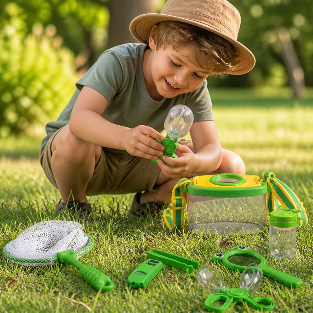 Kids Outdoor Bug Observation Explorer Kit with Accessories