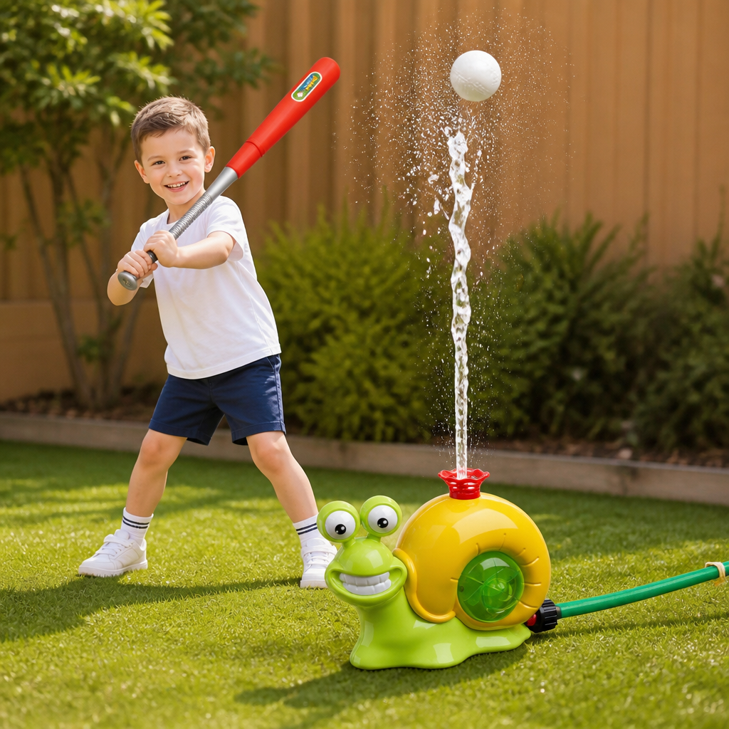 Kids Baseball Helicopter Water Sprinkler for Outdoor Summer Fun
