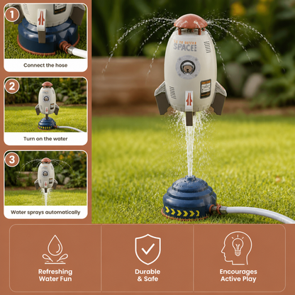 Flying Rocket Water Sprinkler Outdoor Toy for Kids