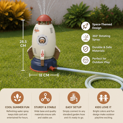 Flying Rocket Water Sprinkler Outdoor Toy for Kids