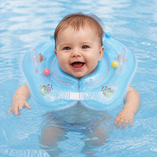 Inflatable Baby Neck Float Ring with Double Air Chamber