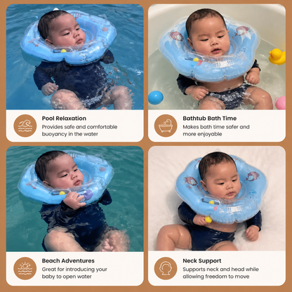 Inflatable Baby Neck Float Ring with Double Air Chamber