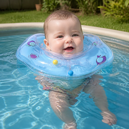 Inflatable Baby Neck Float Ring with Double Air Chamber