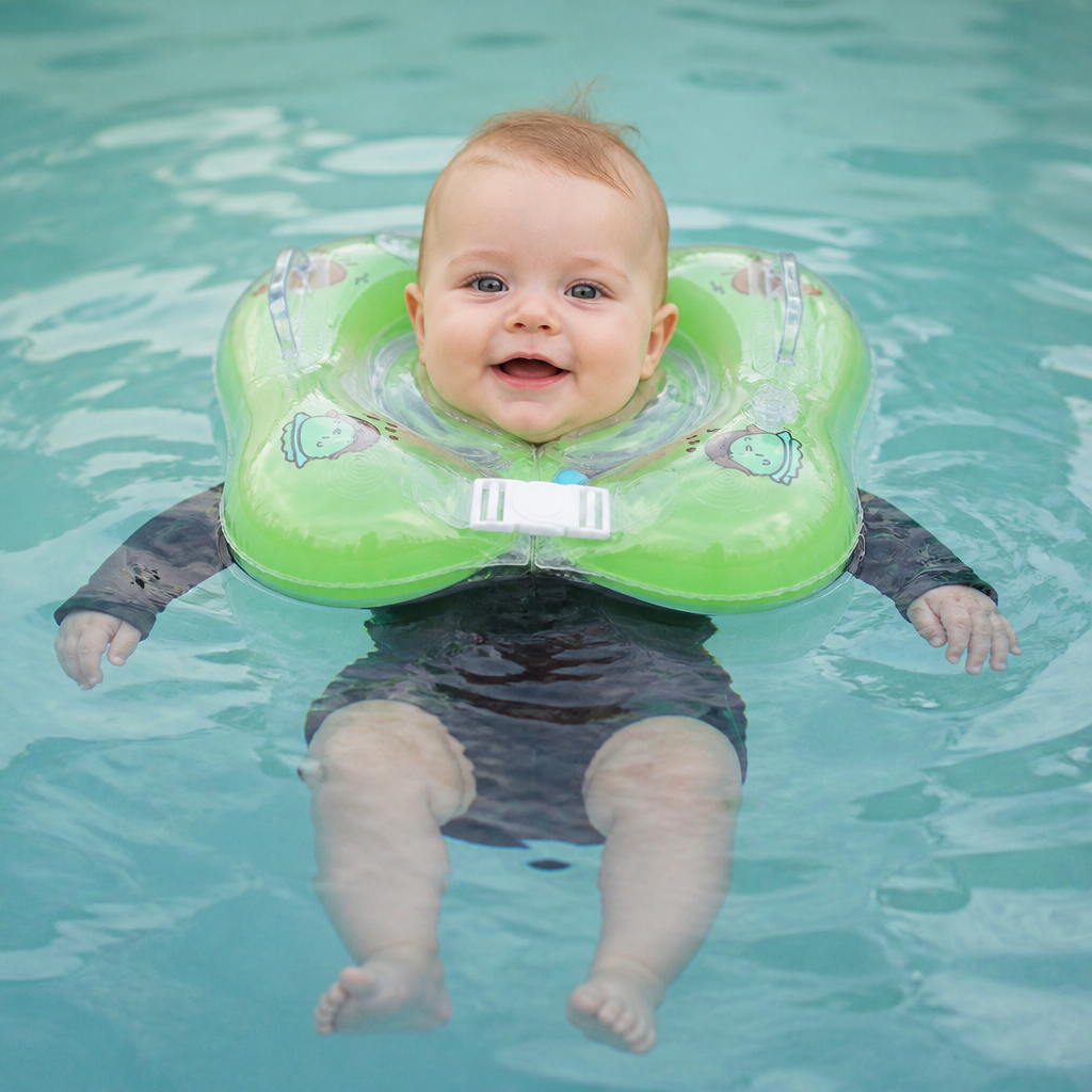 Inflatable Baby Neck Float Ring with Double Air Chamber
