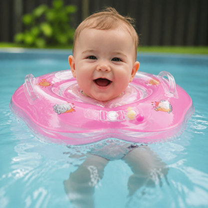 Inflatable Baby Neck Float Ring with Double Air Chamber